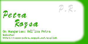 petra rozsa business card